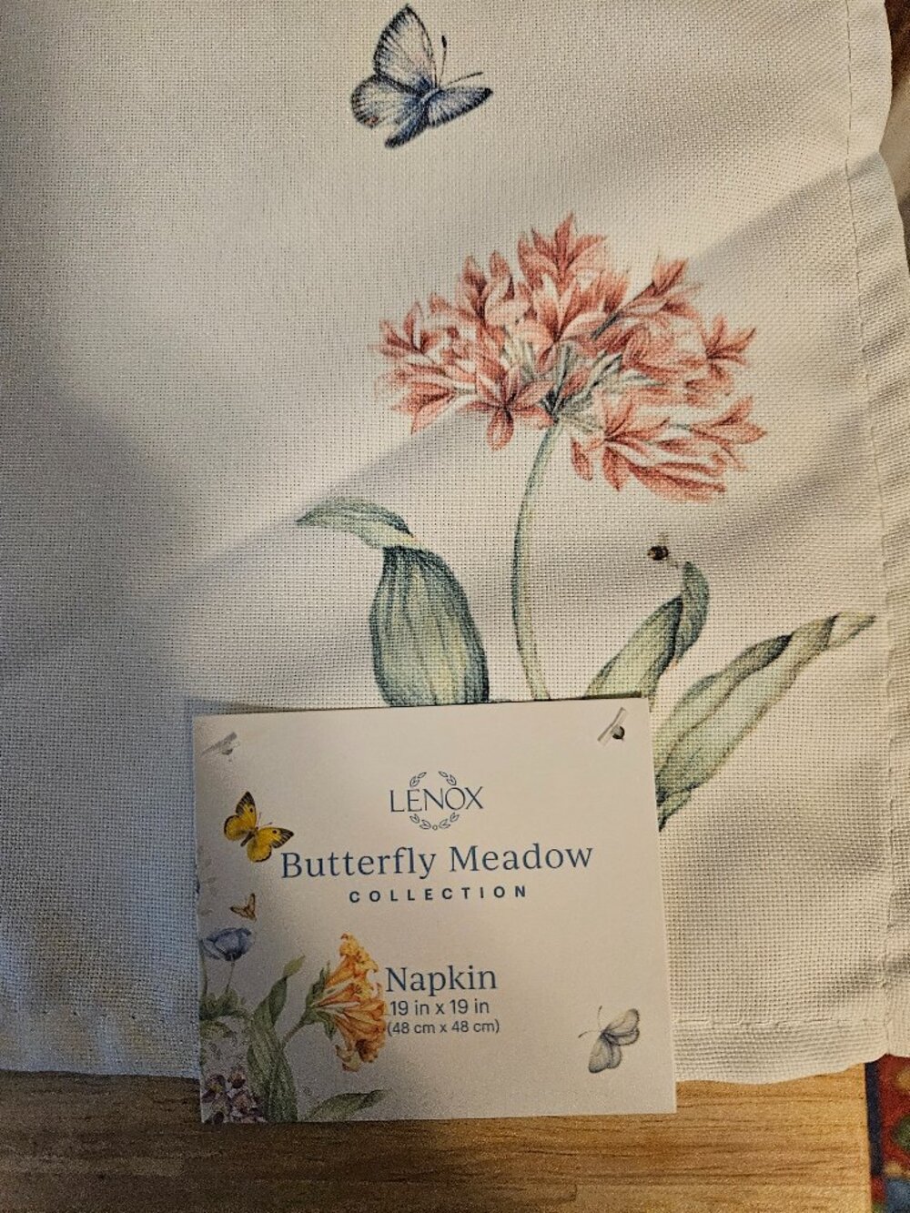 Lenox Butterfly Meadow Collection 5 Napkins